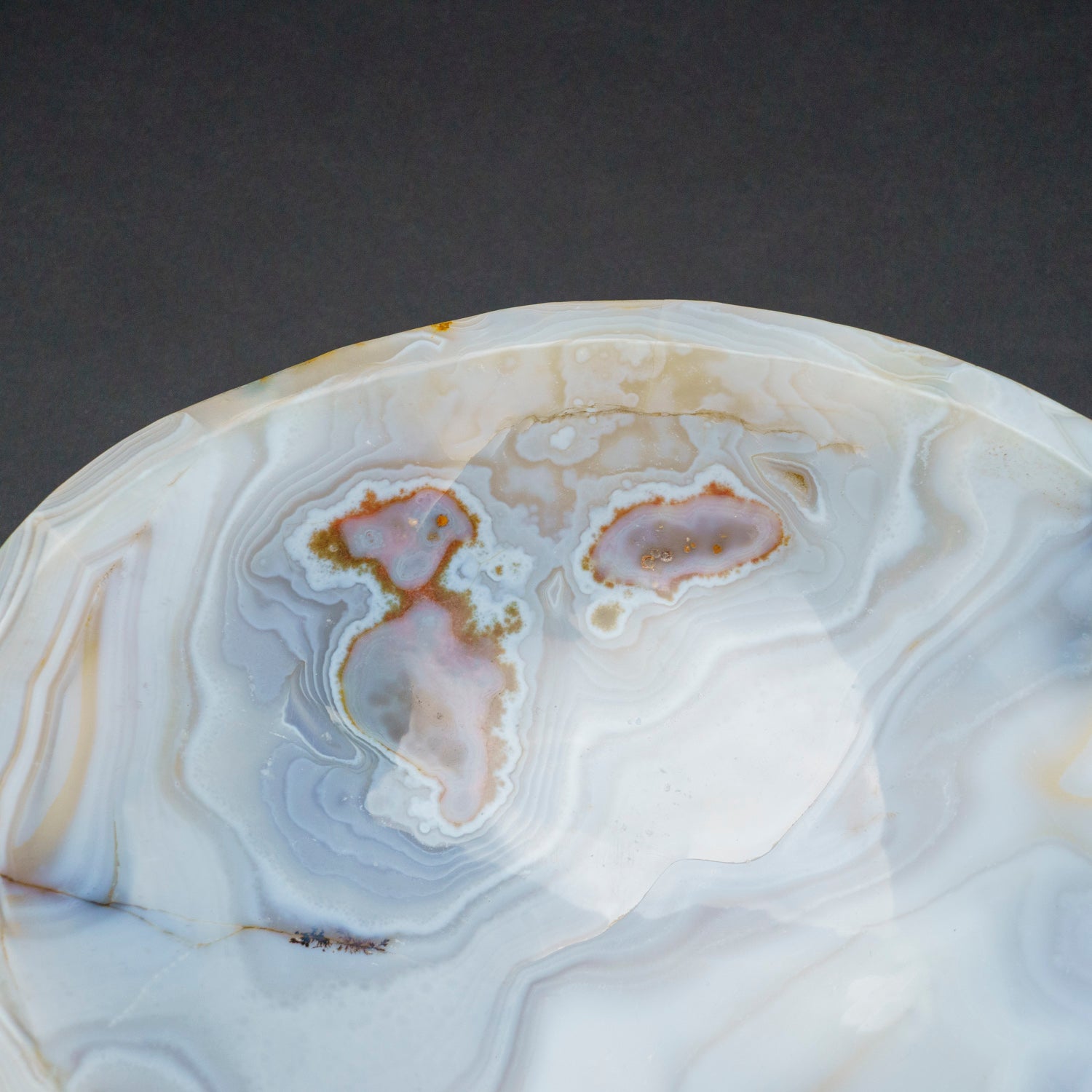 Polished Banded Agate Bowl From Brazil (13 lbs)