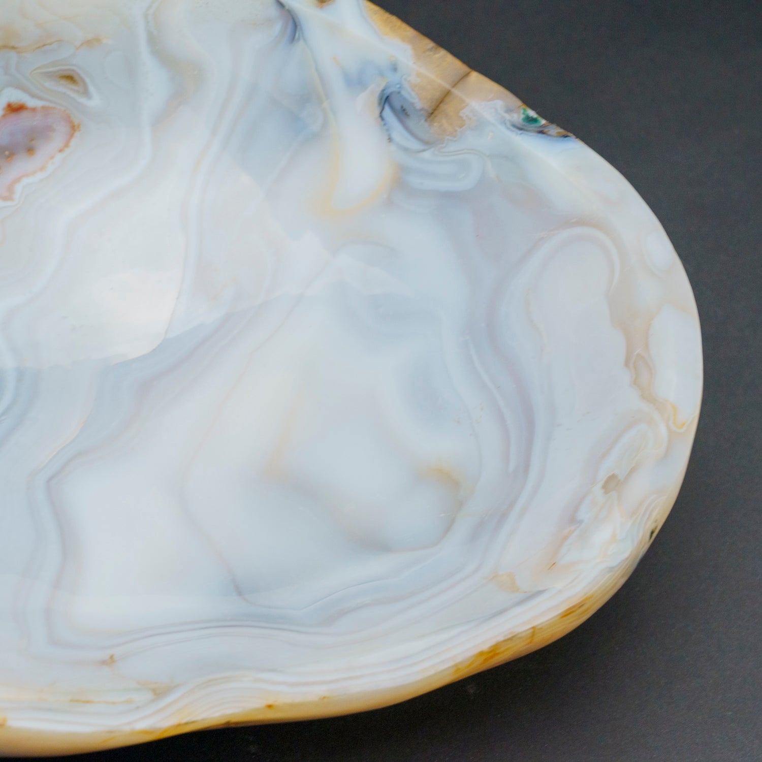 Polished Banded Agate Bowl From Brazil (13 lbs)