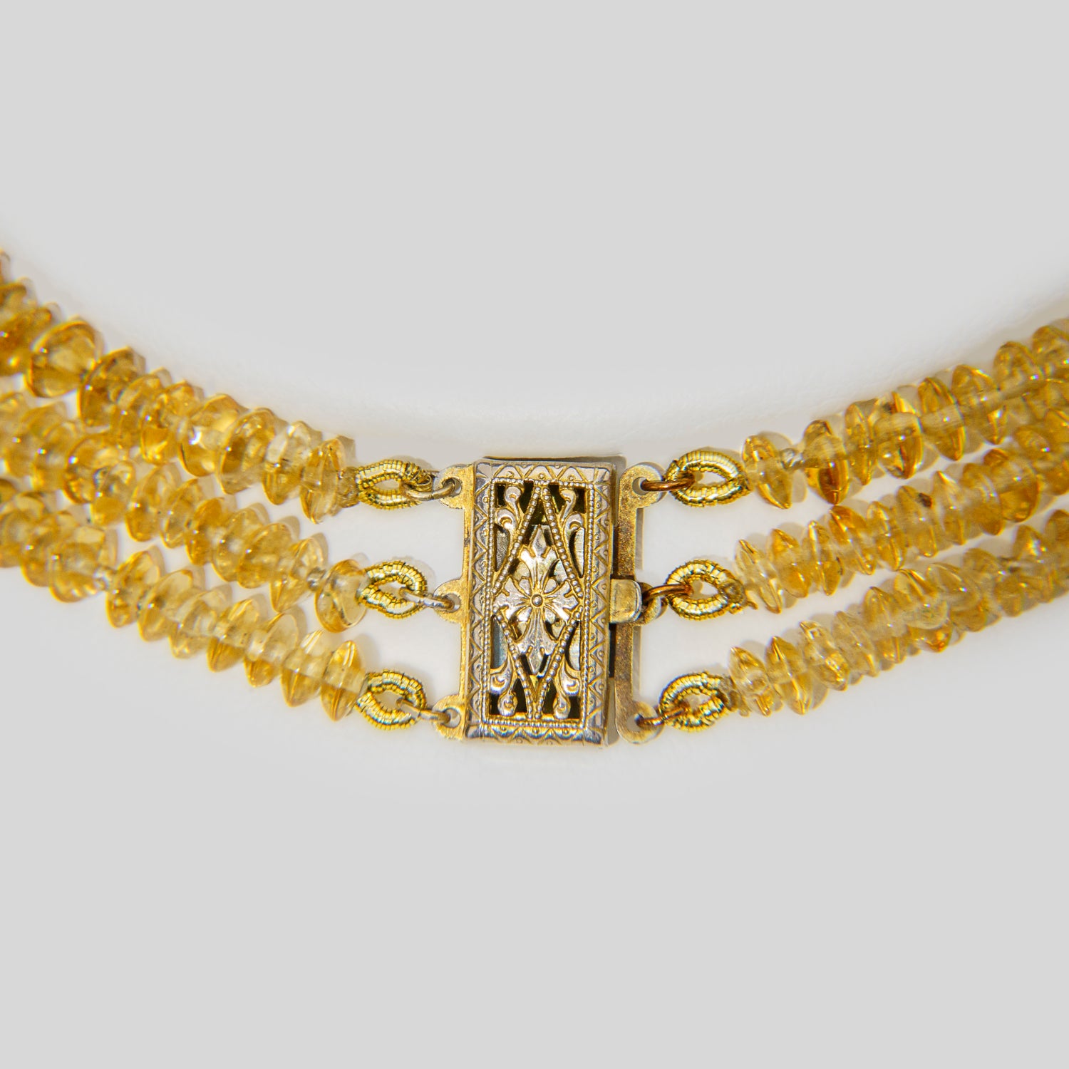 Citrine (177ct) Gemstone Beaded Layered Strand 18 Inch Necklace