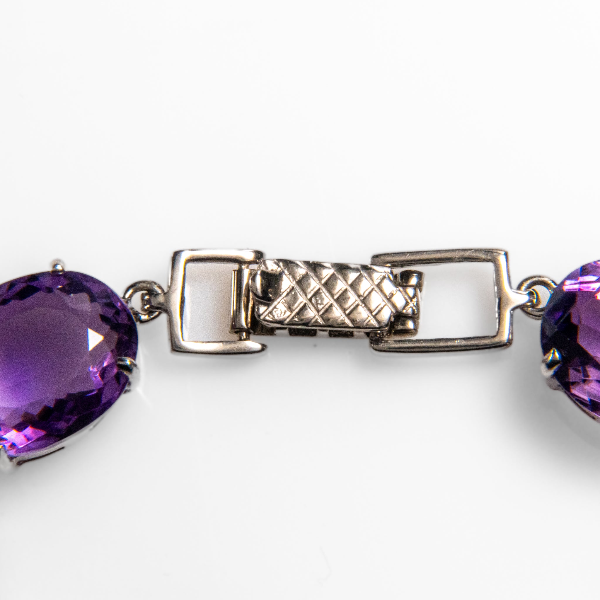 Genuine Amethyst, Topaz, Citrine Gemstone Bracelet in .925 Sterling Silver (8.5")