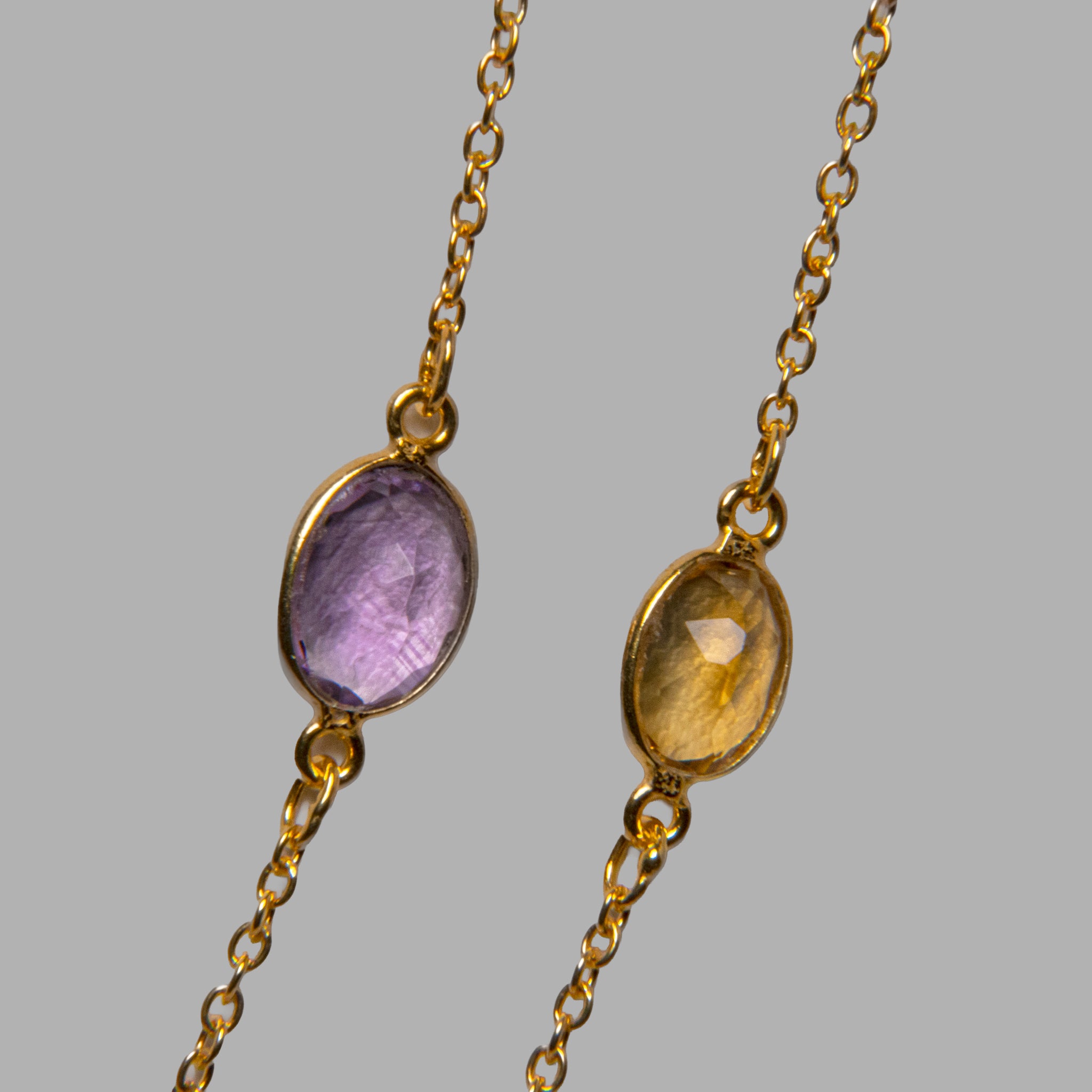 Multi Gemstone Sterling Silver Transformable Long Necklace (44")