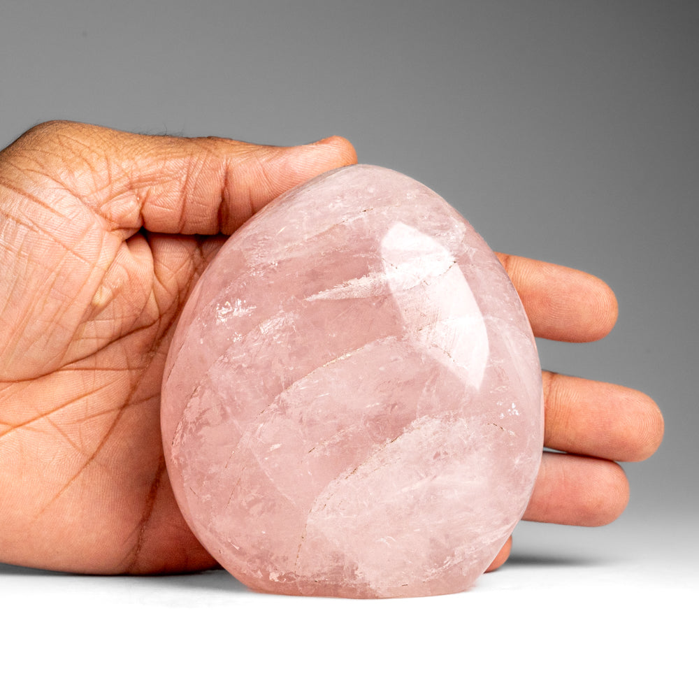 Polished Rose Quartz Freeform From Madagascar (1.3 lbs)