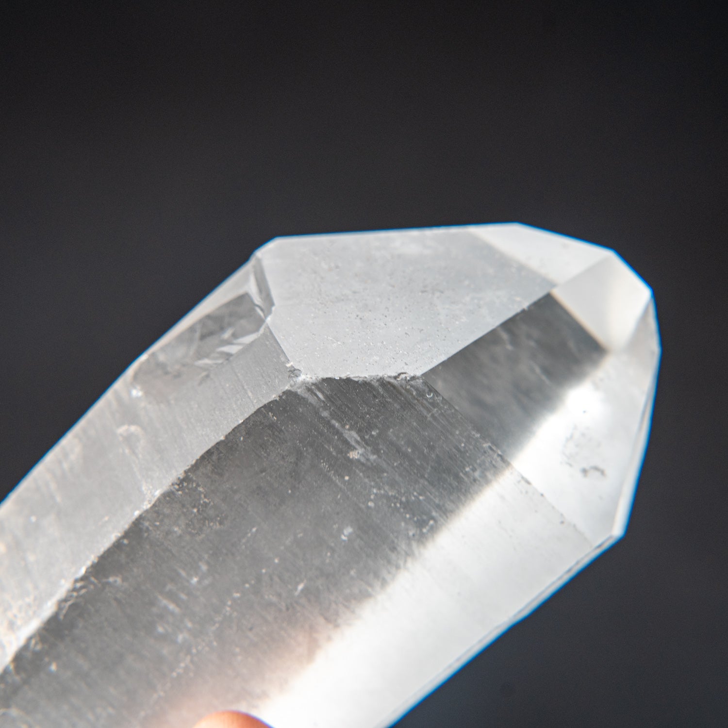 Double Terminated Natural Lemurian Quartz Crystal from Brazil (1.75 lbs)
