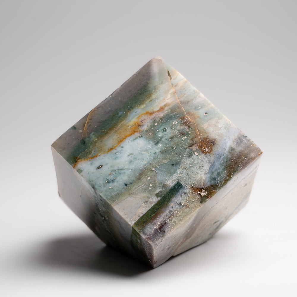 Polished Ocean Jasper Cube from Madagascar (1.2 lbs)