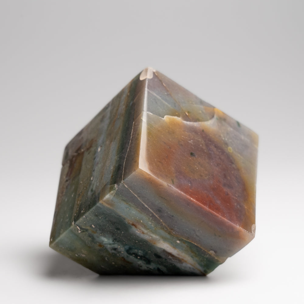 Polished Ocean Jasper Cube from Madagascar (1.2 lbs)