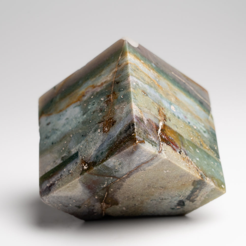 Polished Ocean Jasper Cube from Madagascar (1.2 lbs)