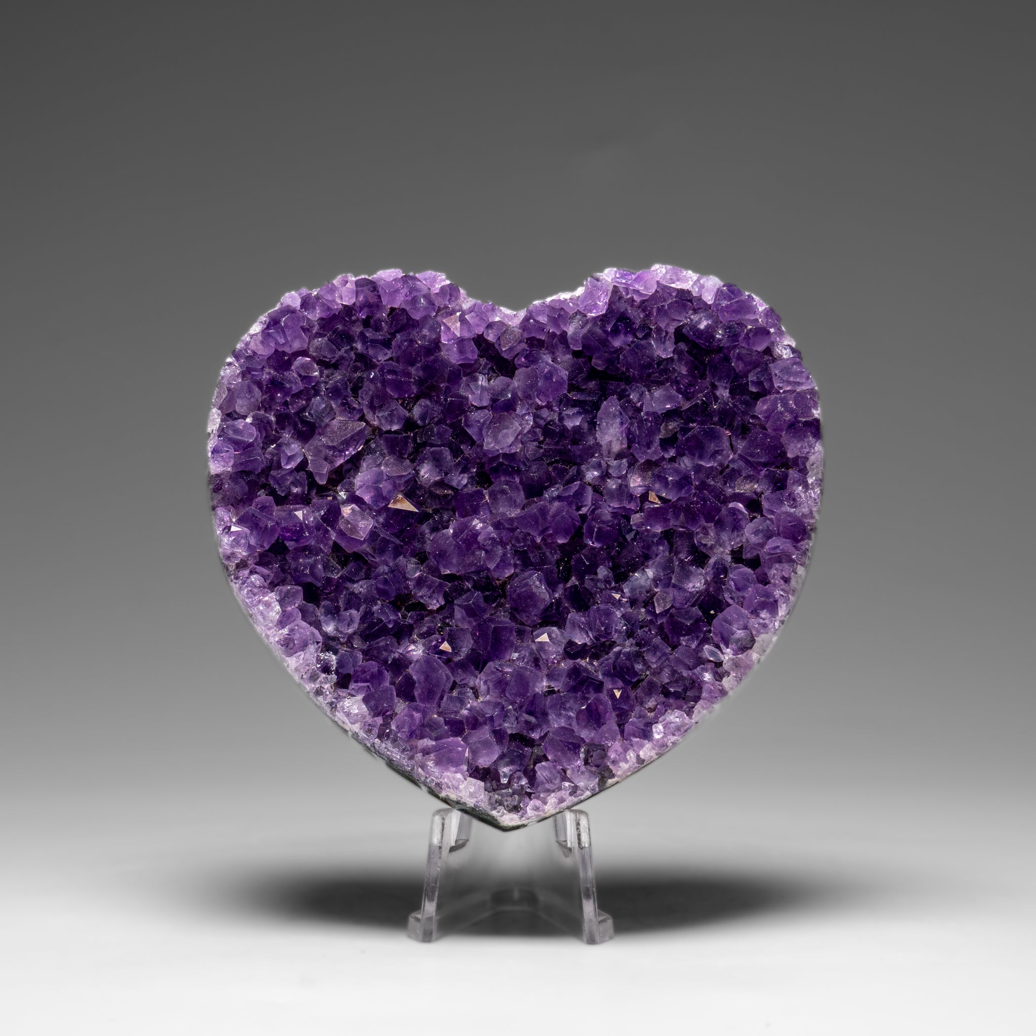 Genuine Amethyst Crystal Cluster Heart from Uruguay (184.1 grams) - Astro Gallery of Gems