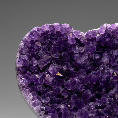Genuine Amethyst Crystal Cluster Heart from Uruguay (184.1 grams) - Astro Gallery of Gems