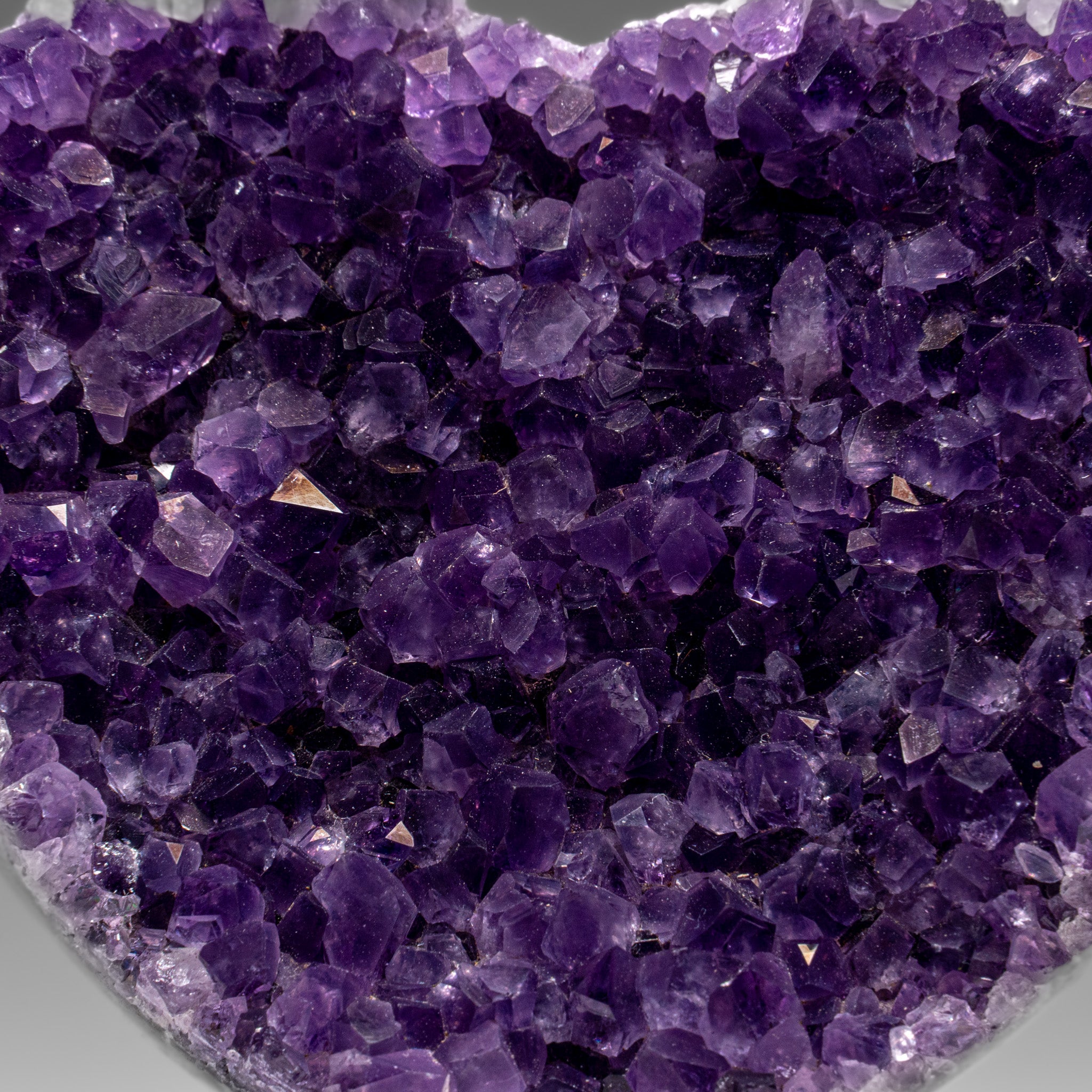 Genuine Amethyst Crystal Cluster Heart from Uruguay (184.1 grams) - Astro Gallery of Gems