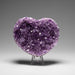 Genuine Amethyst Crystal Cluster Heart from Uruguay (242.5 grams) - Astro Gallery of Gems