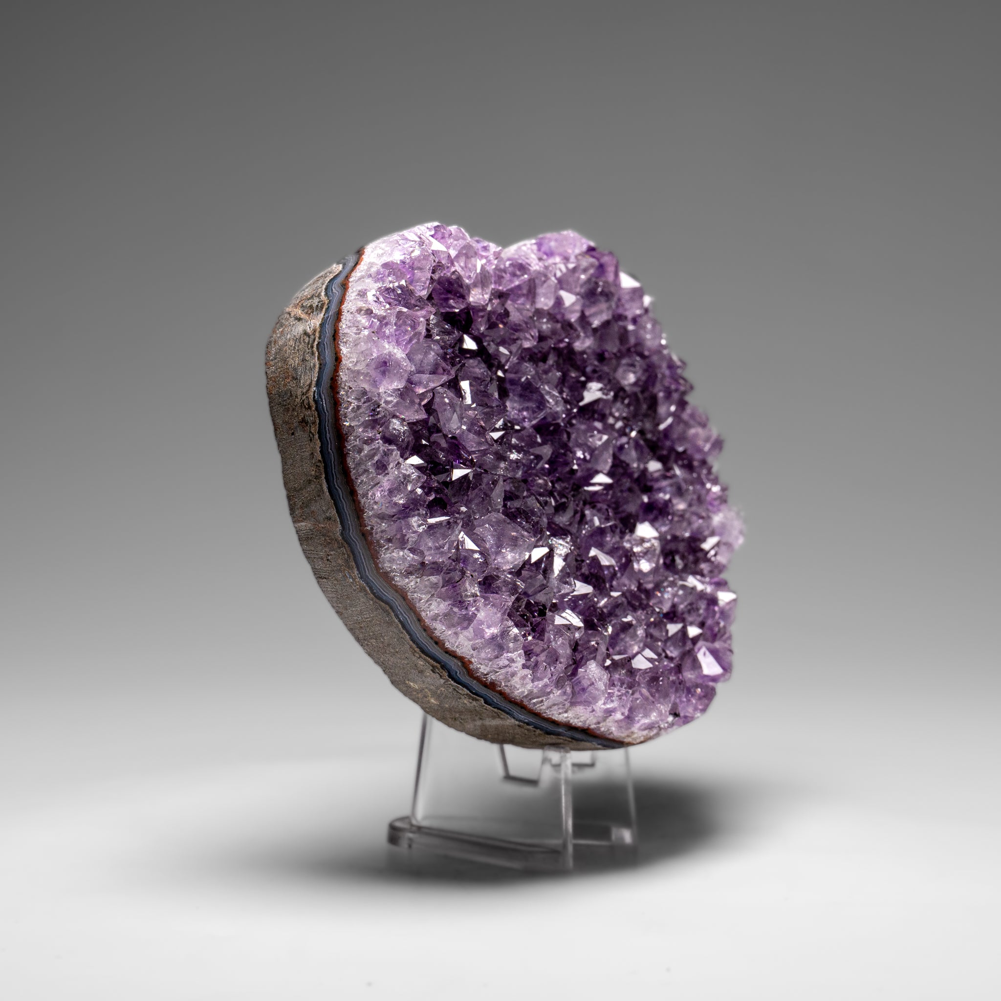 Genuine Amethyst Crystal Cluster Heart from Uruguay (242.5 grams) - Astro Gallery of Gems