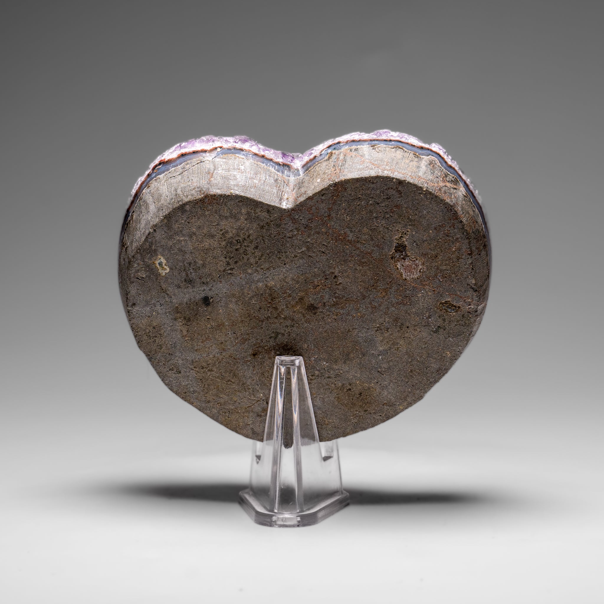 Genuine Amethyst Crystal Cluster Heart from Uruguay (242.5 grams) - Astro Gallery of Gems