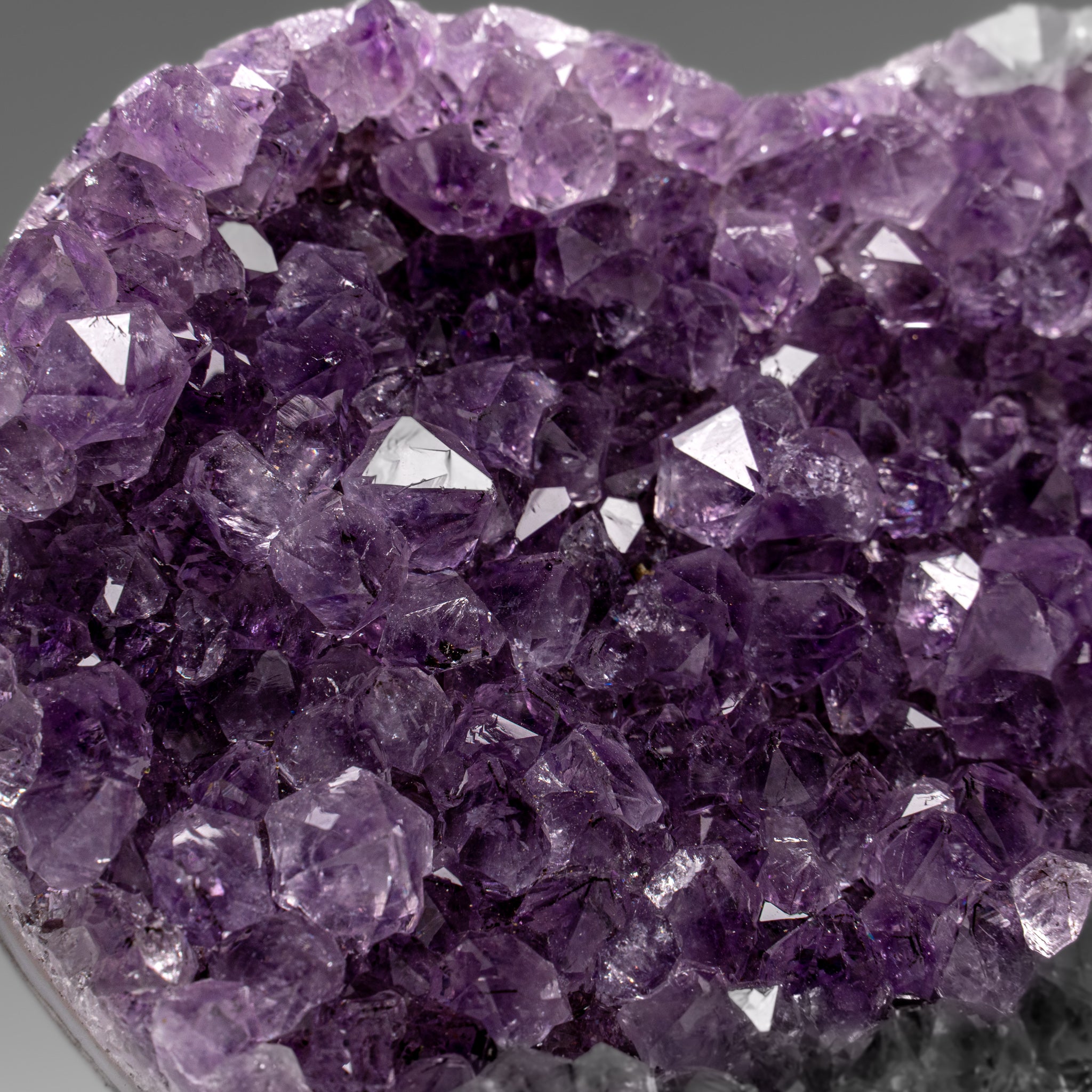 Genuine Amethyst Crystal Cluster Heart from Uruguay (242.5 grams) - Astro Gallery of Gems