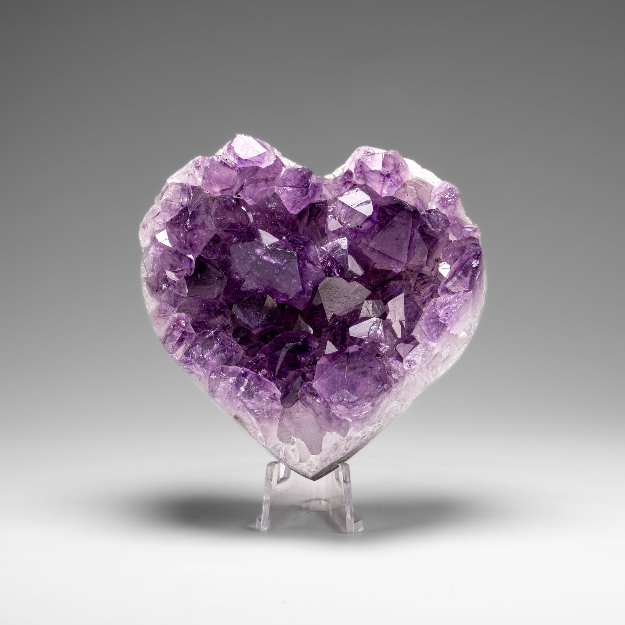 Genuine Amethyst Crystal Cluster Heart from Uruguay (337.3 grams) - Astro Gallery of Gems