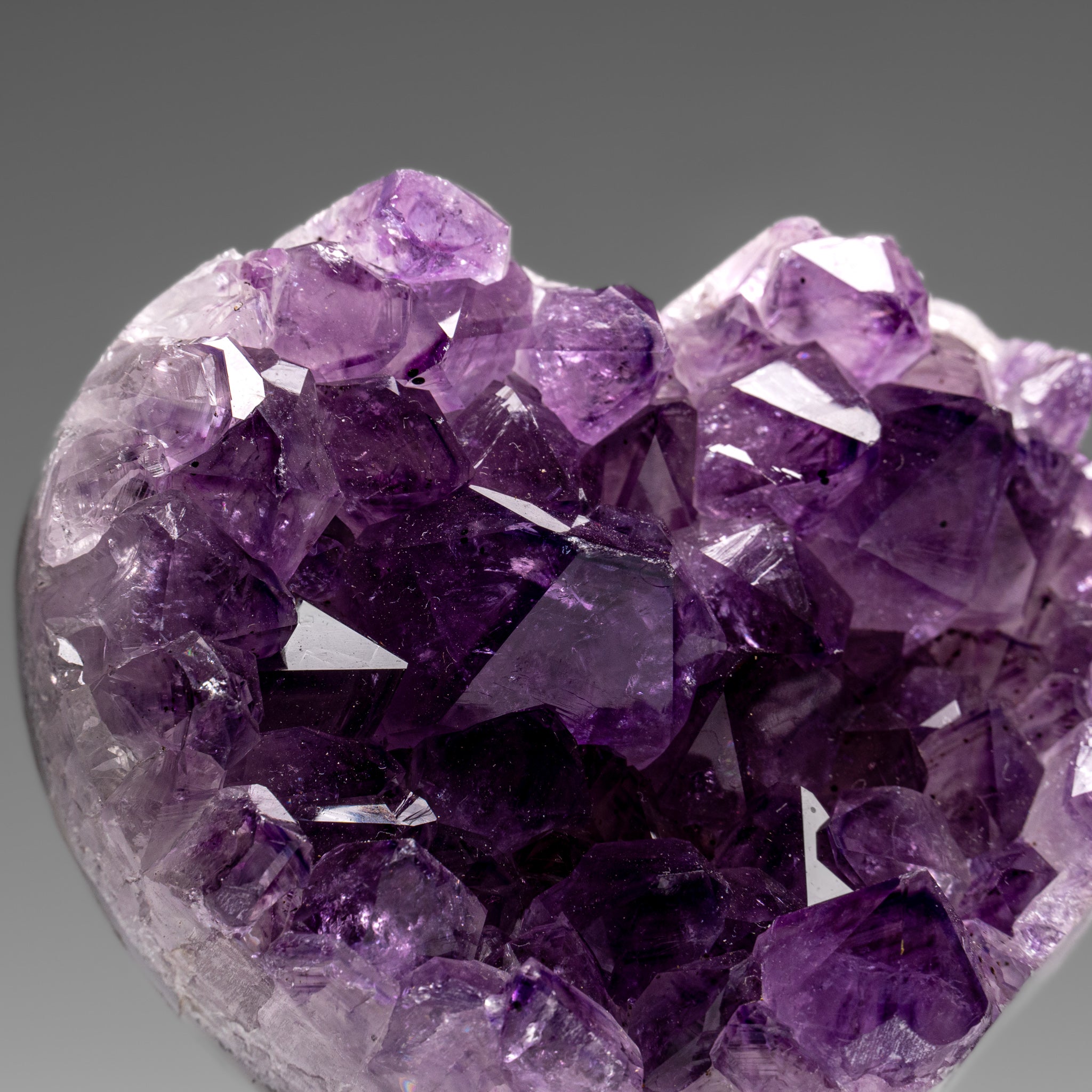 Genuine Amethyst Crystal Cluster Heart from Uruguay (337.3 grams) - Astro Gallery of Gems