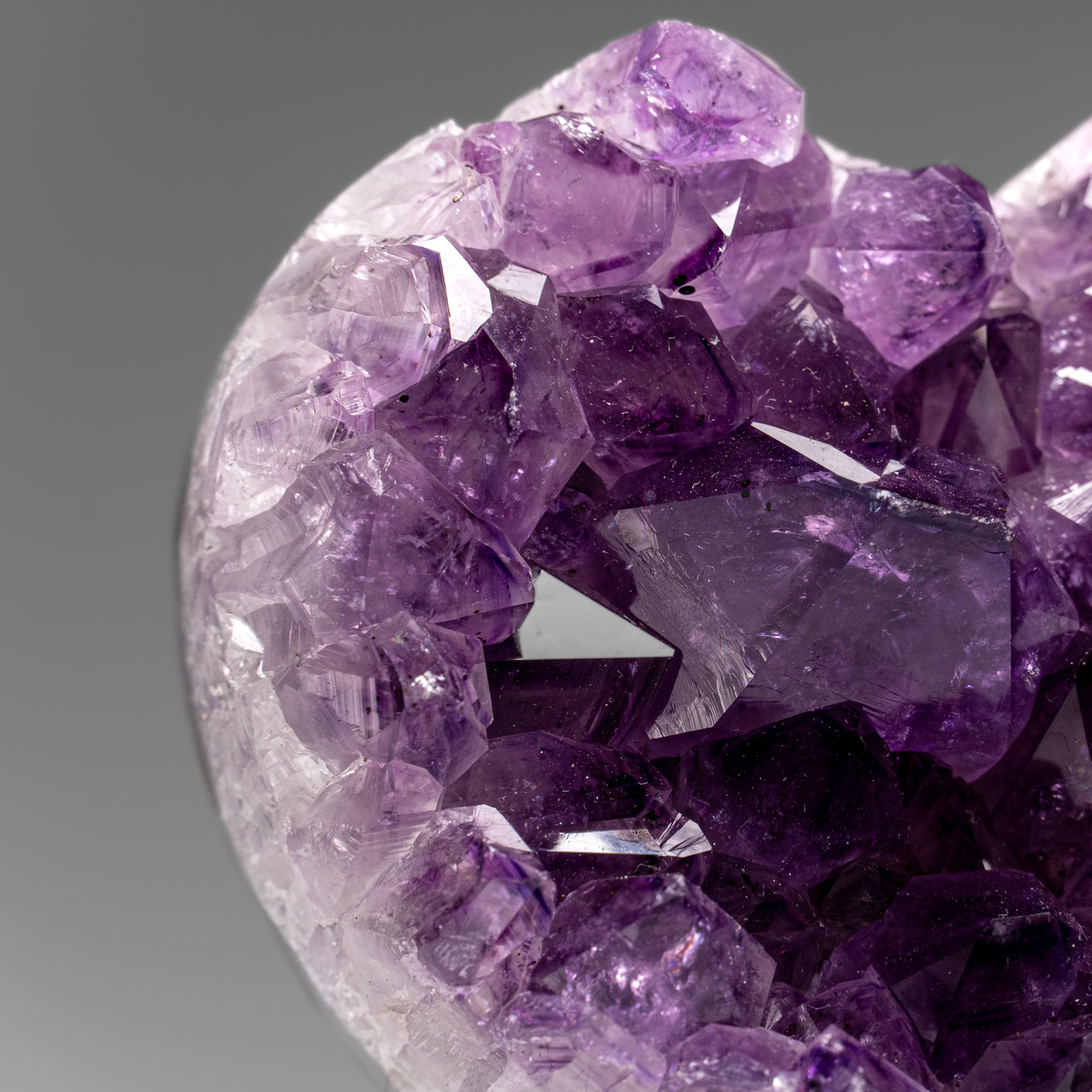 Genuine Amethyst Crystal Cluster Heart from Uruguay (337.3 grams) - Astro Gallery of Gems
