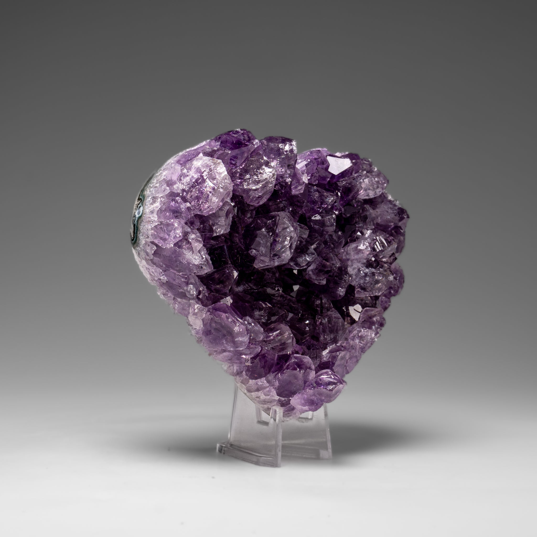 Genuine Amethyst Crystal Cluster Heart from Uruguay (288.3 grams) - Astro Gallery of Gems