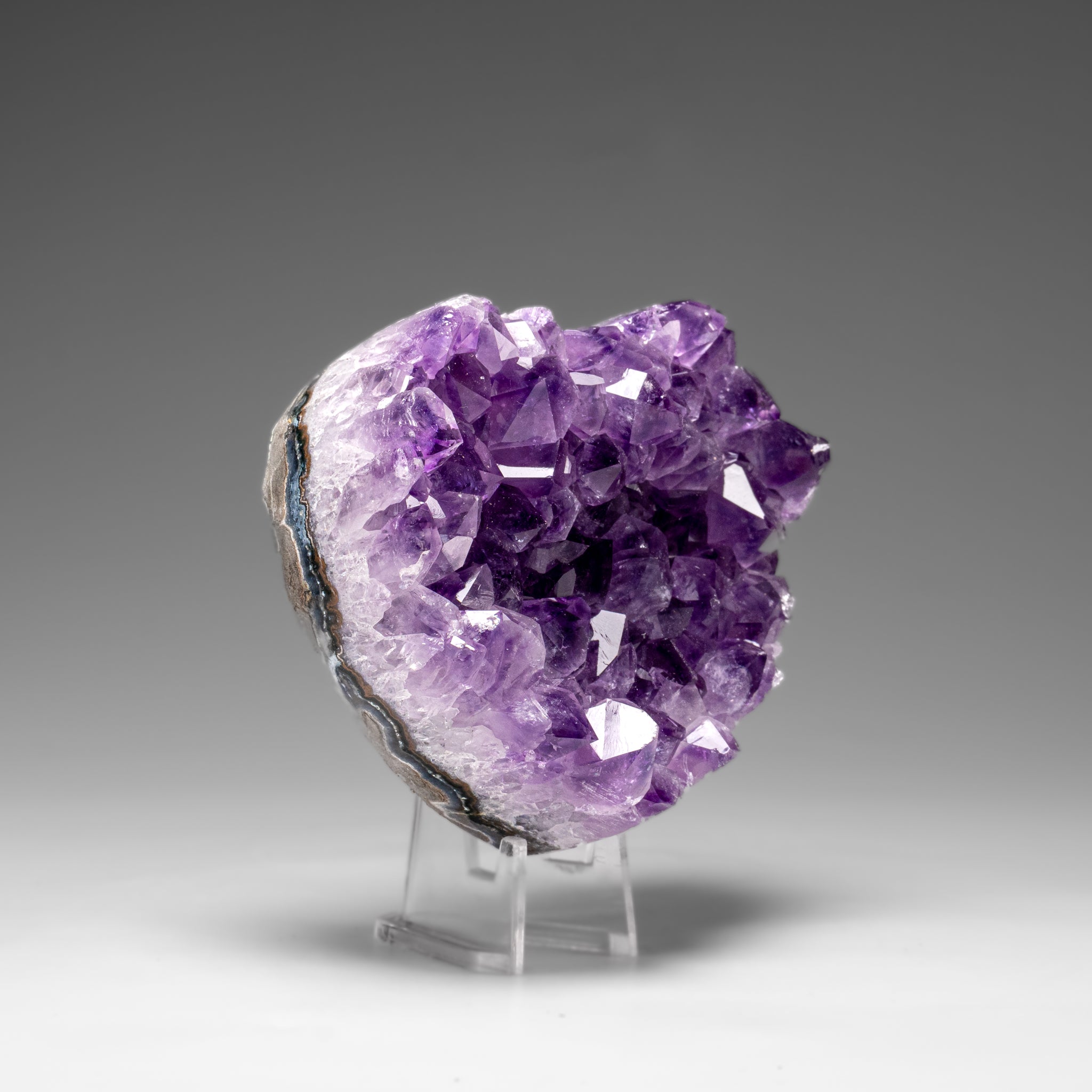 Genuine Amethyst Crystal Cluster Heart from Uruguay (242.7 grams) - Astro Gallery of Gems