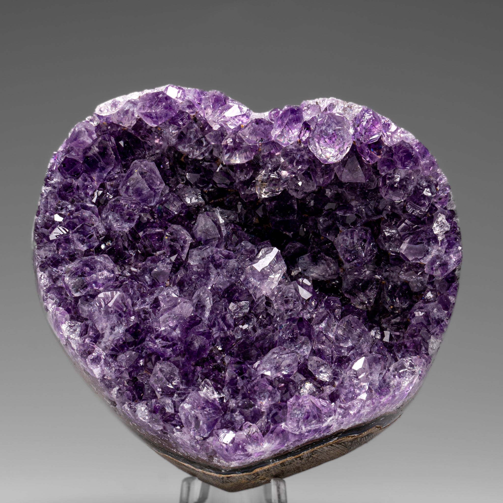 Genuine Amethyst Crystal Cluster Heart from Uruguay (242 grams) - Astro Gallery of Gems