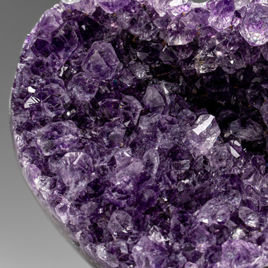 Genuine Amethyst Crystal Cluster Heart from Uruguay (242 grams) - Astro Gallery of Gems