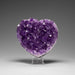 Genuine Amethyst Crystal Cluster Heart from Uruguay (237.5 grams) - Astro Gallery of Gems