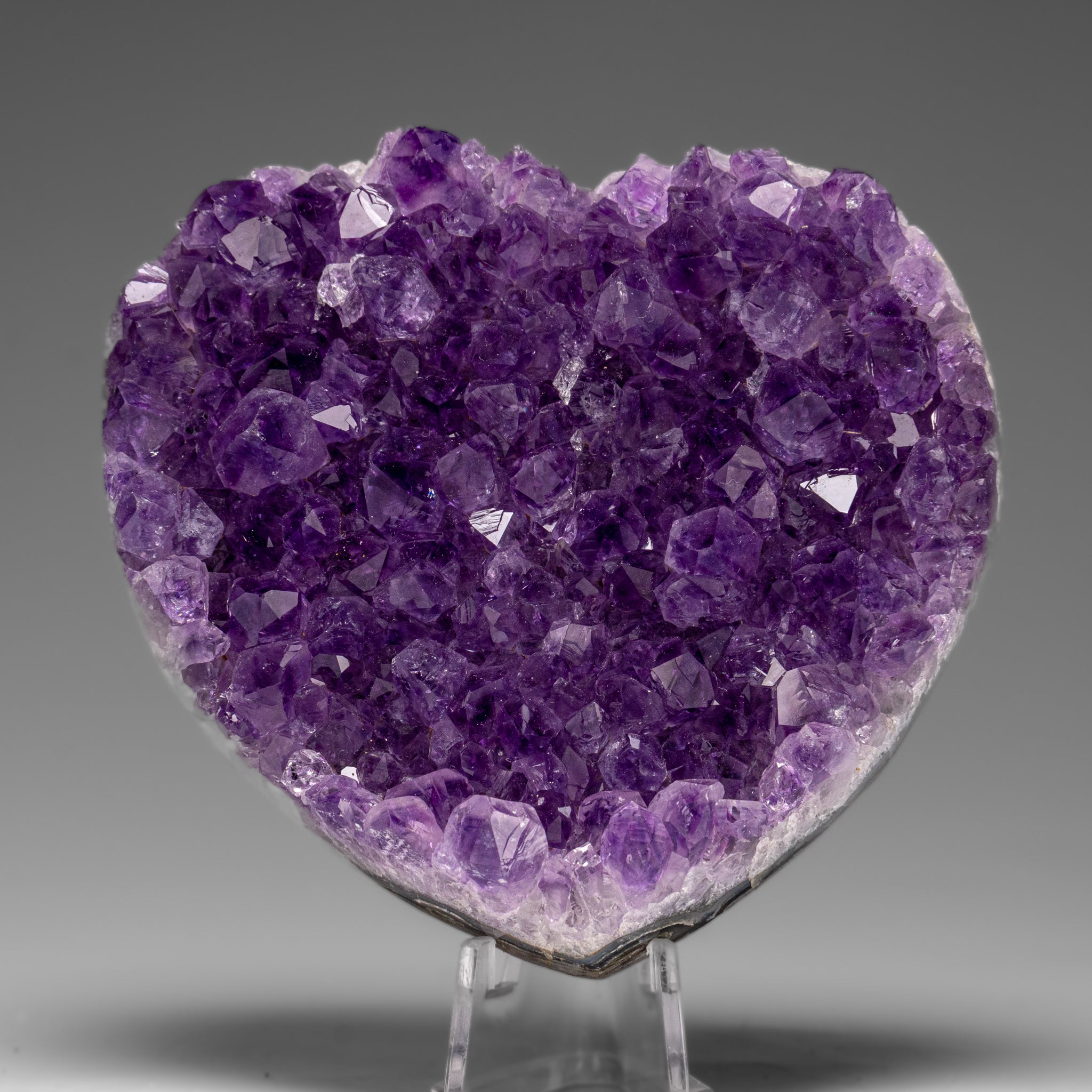 Genuine Amethyst Crystal Cluster Heart from Uruguay (237.5 grams) - Astro Gallery of Gems