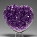 Genuine Amethyst Crystal Cluster Heart from Uruguay (237.5 grams) - Astro Gallery of Gems