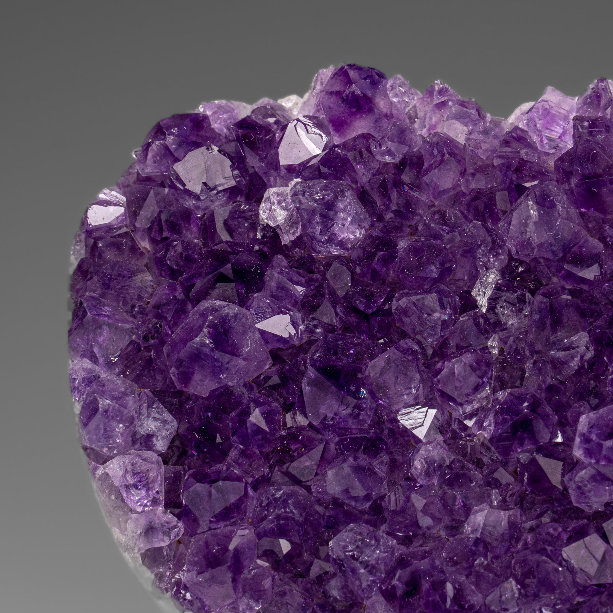 Genuine Amethyst Crystal Cluster Heart from Uruguay (237.5 grams) - Astro Gallery of Gems