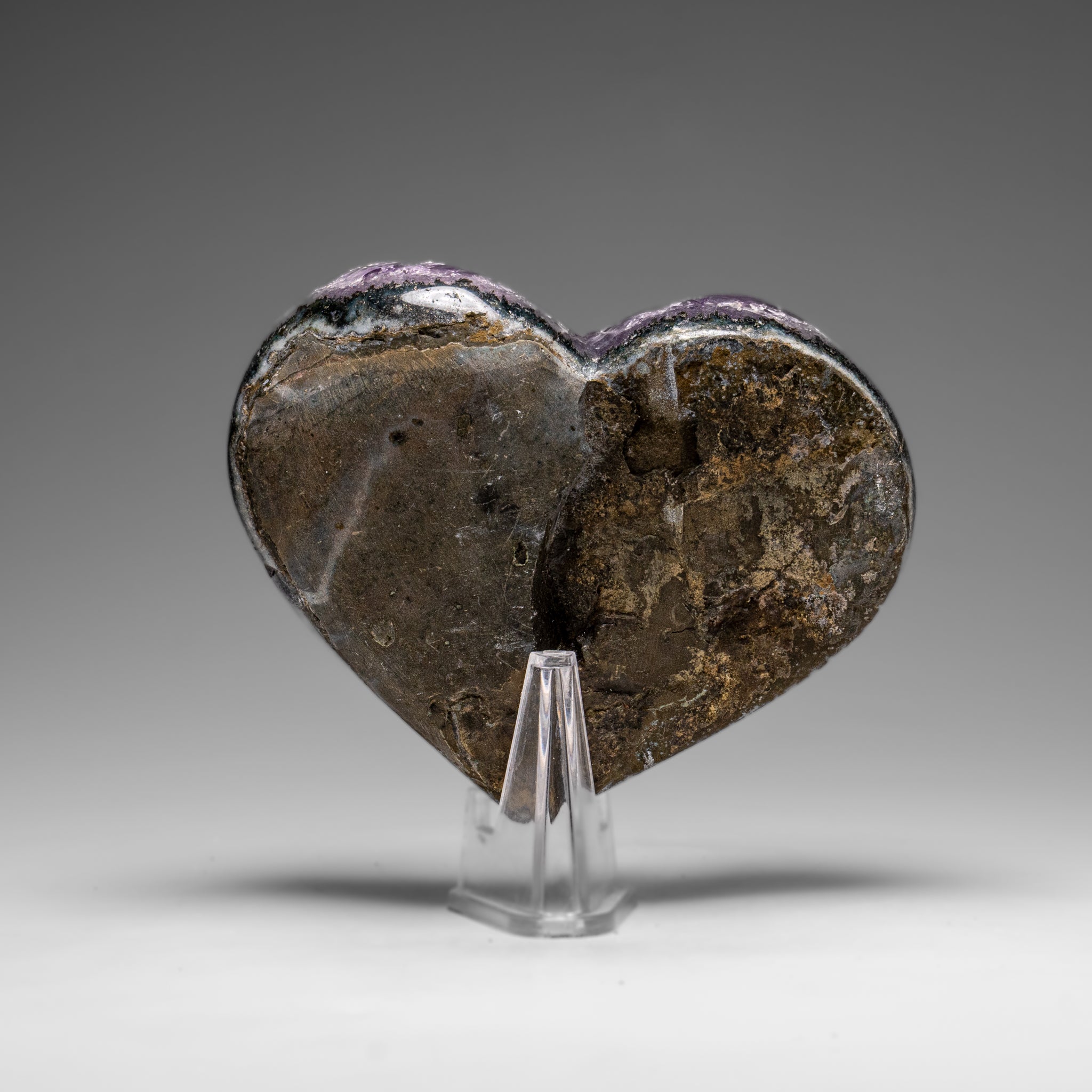 Genuine Amethyst Crystal Cluster Heart from Uruguay (282.8 grams) - Astro Gallery of Gems