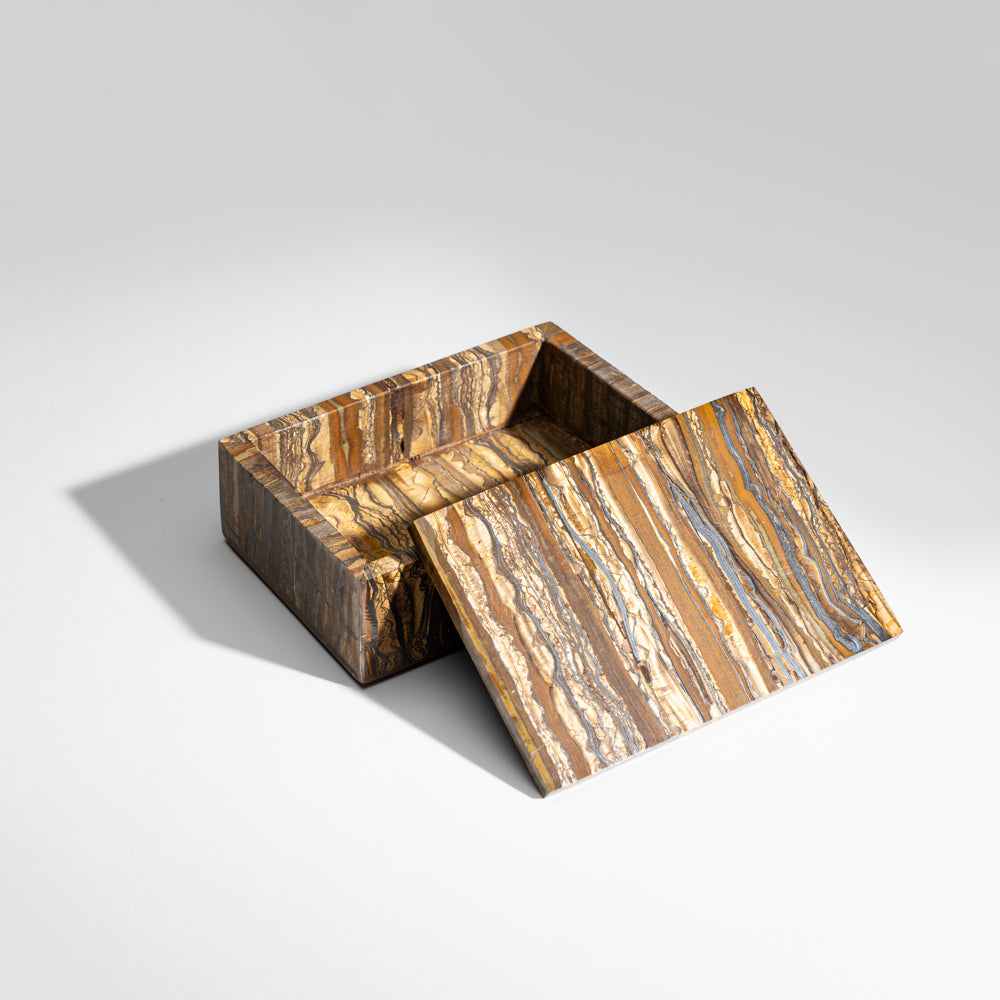 Genuine Polished Tiger's Eye Jewelry box