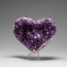 Genuine Amethyst Crystal Cluster Heart from Uruguay (264.9 grams) - Astro Gallery of Gems