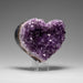 Genuine Amethyst Crystal Cluster Heart from Uruguay (264.9 grams) - Astro Gallery of Gems