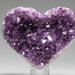 Genuine Amethyst Crystal Cluster Heart from Uruguay (264.9 grams) - Astro Gallery of Gems