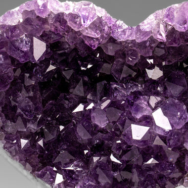 Genuine Amethyst Crystal Cluster Heart from Uruguay (264.9 grams) - Astro Gallery of Gems
