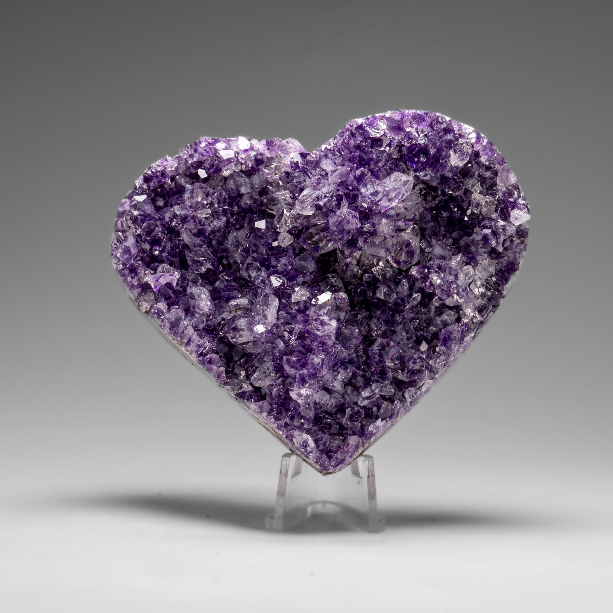 Genuine Amethyst Crystal Cluster Heart from Uruguay (251 grams) - Astro Gallery of Gems