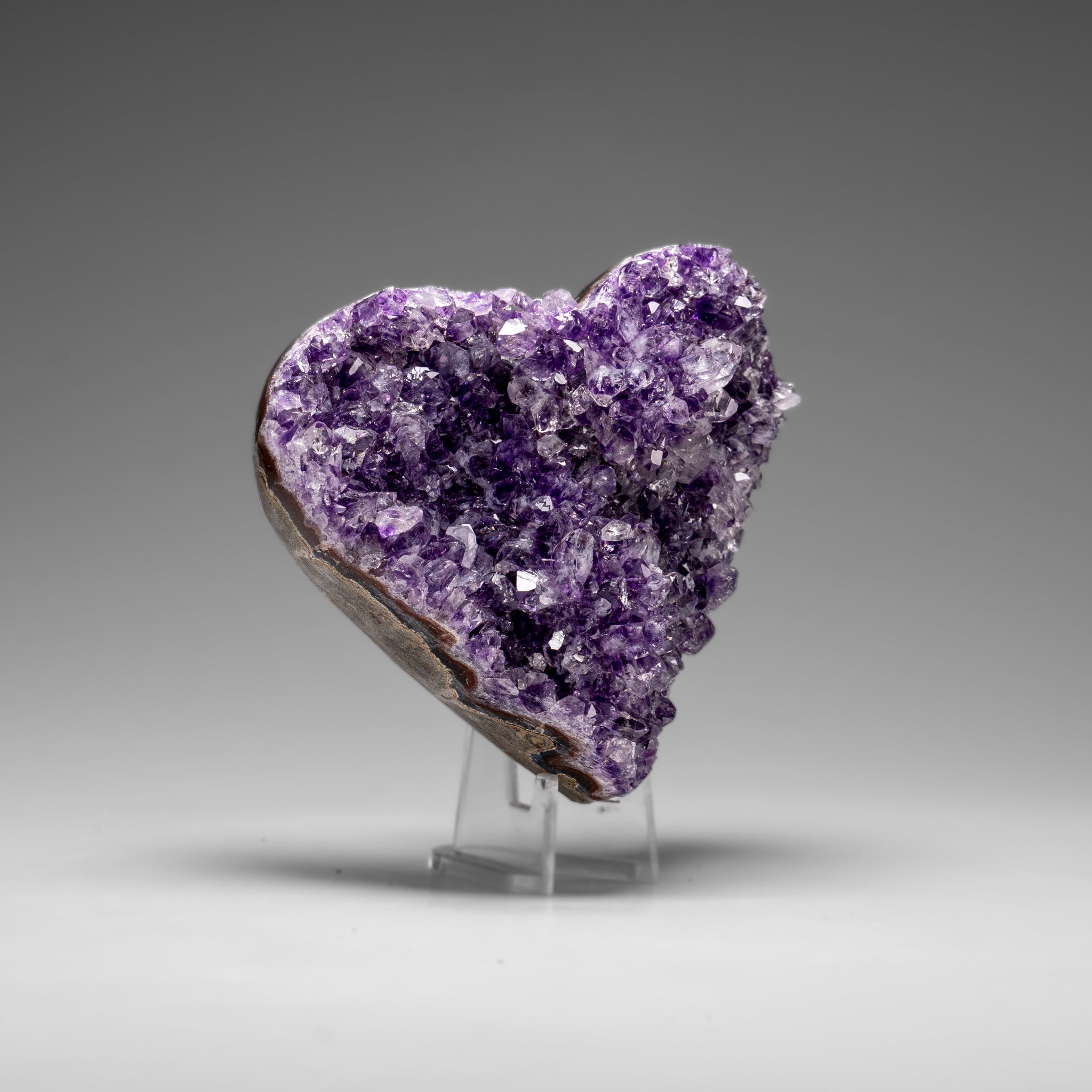 Genuine Amethyst Crystal Cluster Heart from Uruguay (251 grams) - Astro Gallery of Gems