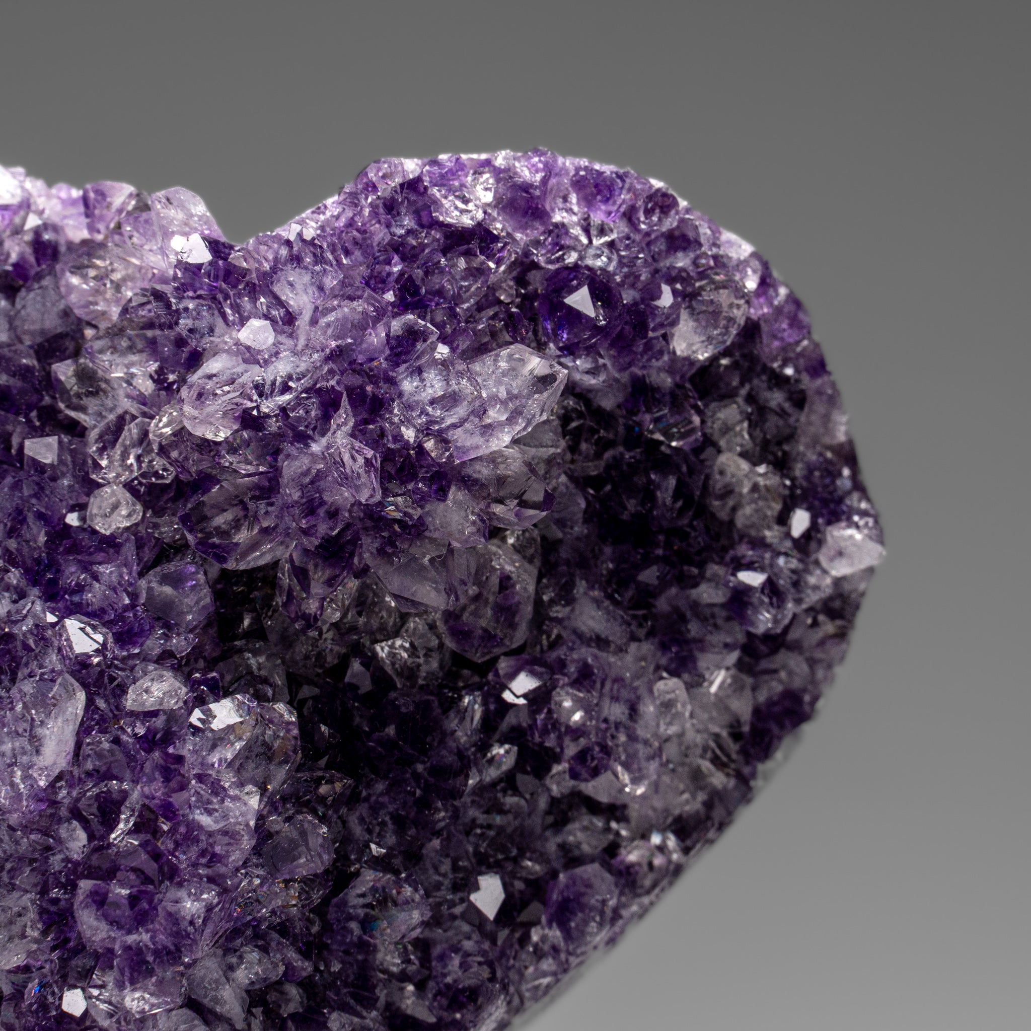 Genuine Amethyst Crystal Cluster Heart from Uruguay (251 grams) - Astro Gallery of Gems
