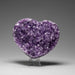Genuine Amethyst Crystal Cluster Heart from Uruguay (277 grams) - Astro Gallery of Gems