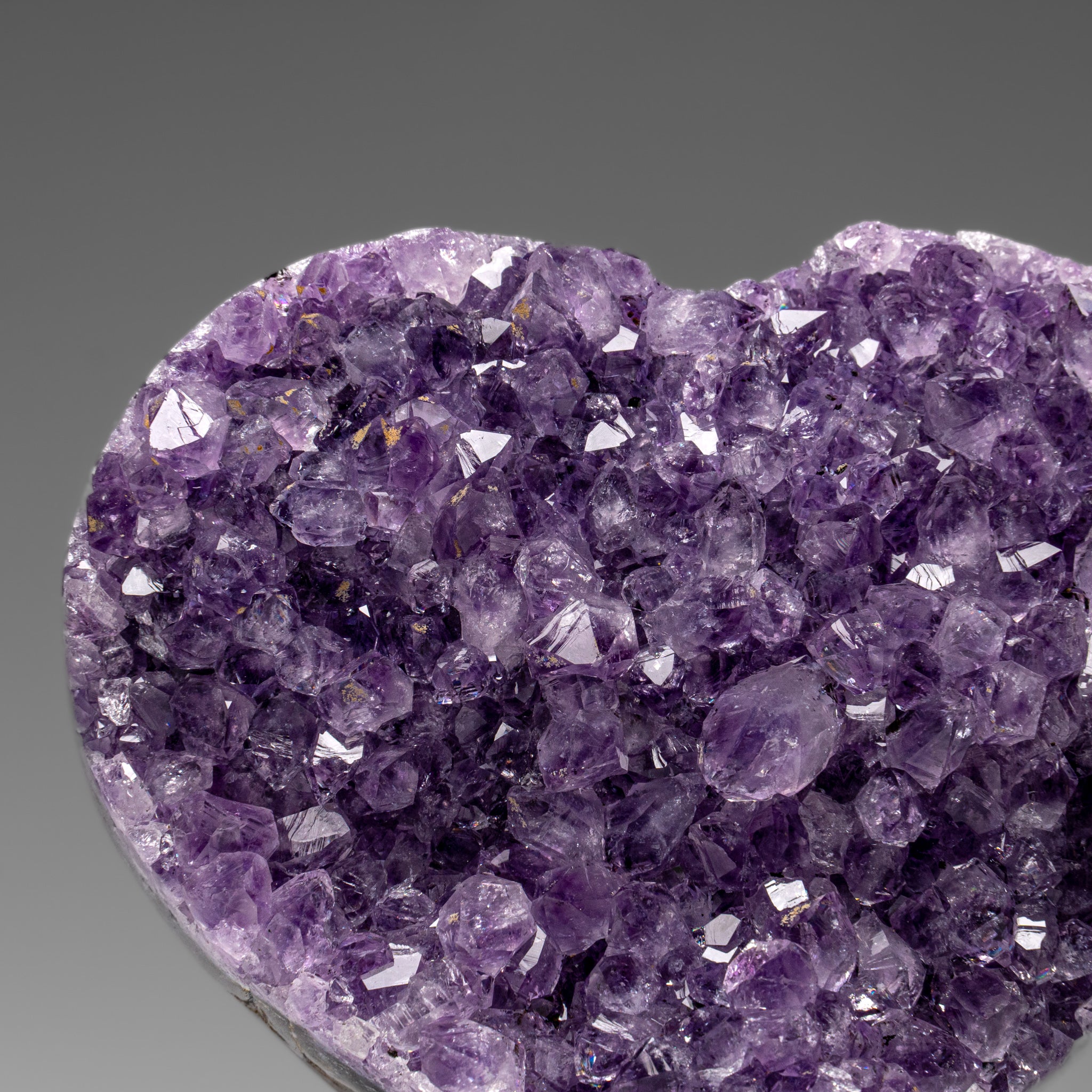 Genuine Amethyst Crystal Cluster Heart from Uruguay (277 grams) - Astro Gallery of Gems