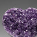 Genuine Amethyst Crystal Cluster Heart from Uruguay (277 grams) - Astro Gallery of Gems