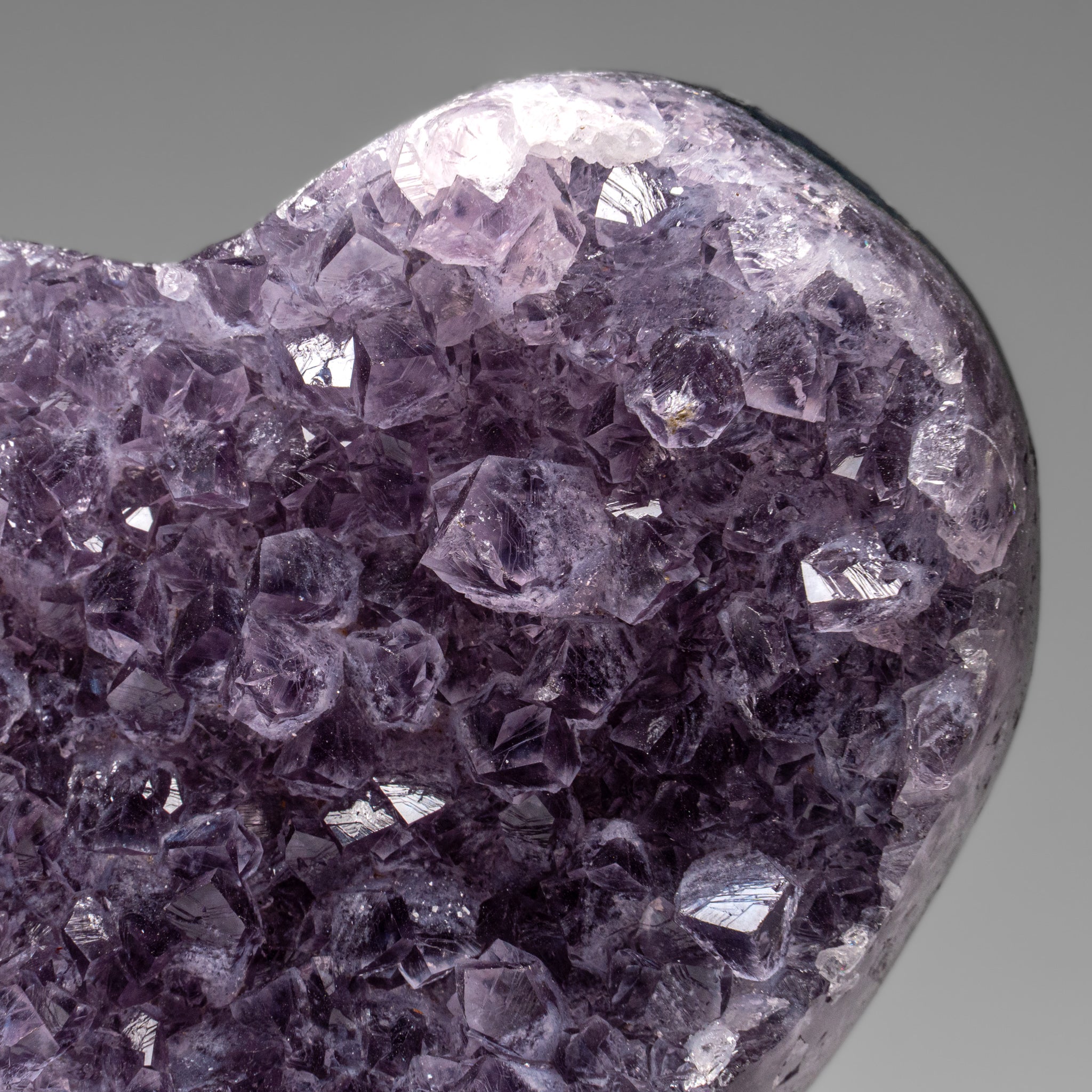 Genuine Amethyst Crystal Cluster Heart from Uruguay (366.9 grams) - Astro Gallery of Gems
