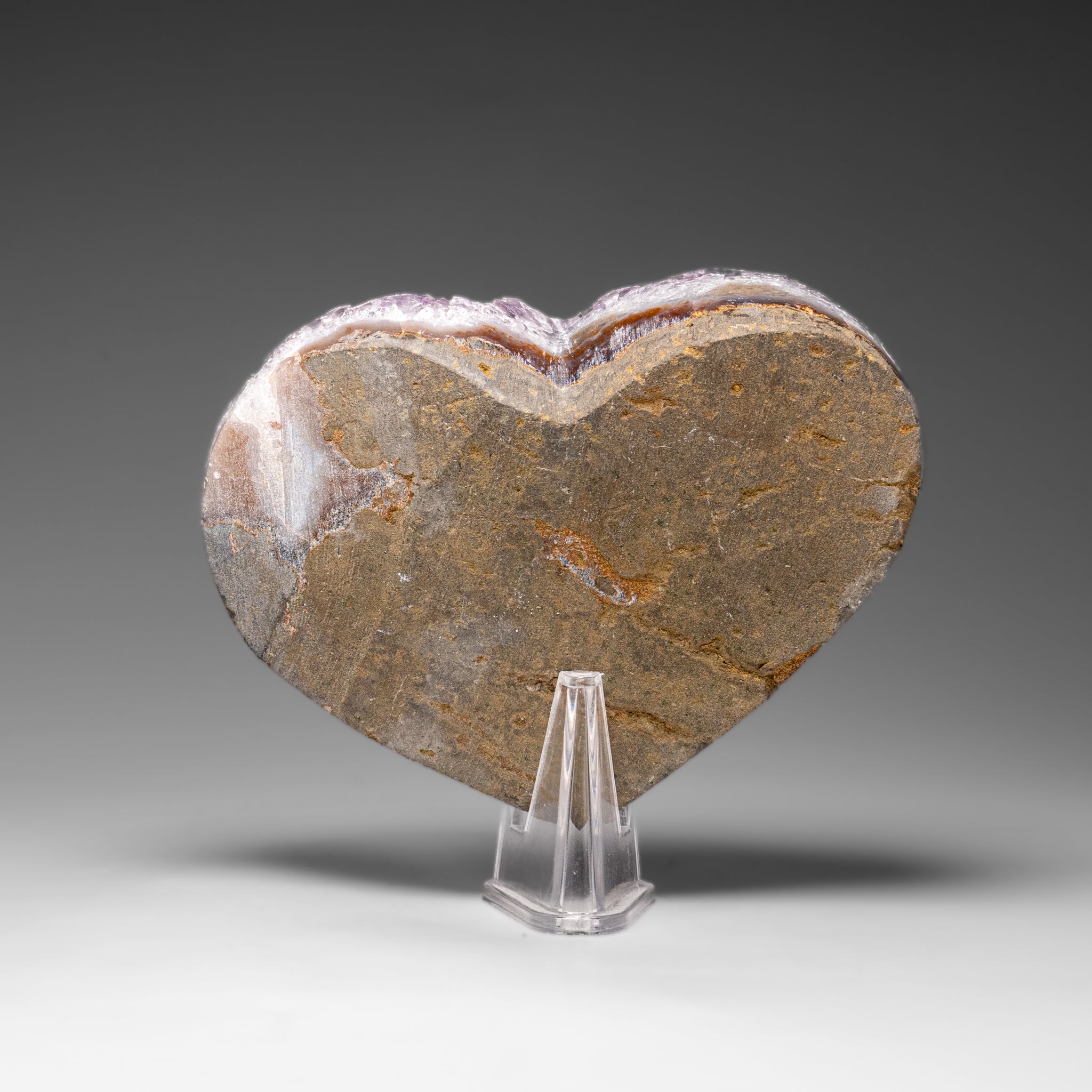 Genuine Amethyst Crystal Cluster Heart from Uruguay (327.3 grams) - Astro Gallery of Gems