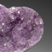 Genuine Amethyst Crystal Cluster Heart from Uruguay (327.3 grams) - Astro Gallery of Gems