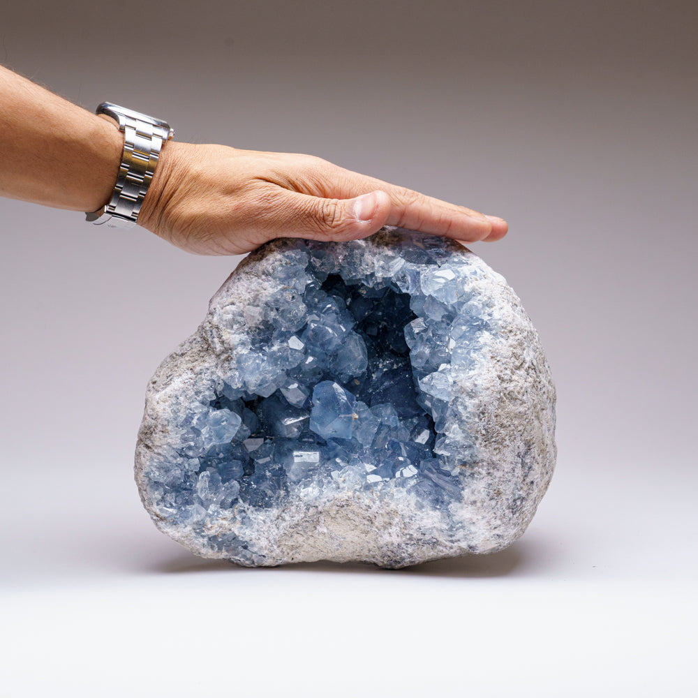 Blue Celestite Cluster From Sankoany, Ketsepy Mahajanga, Madagascar (15 lbs)