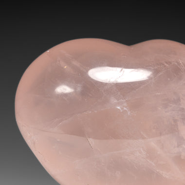 Genuine Polished Rose Quartz Heart from Brazil (424.2 grams) - Astro Gallery of Gems