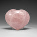 Genuine Polished Rose Quartz Heart from Brazil (262.8 grams) - Astro Gallery of Gems