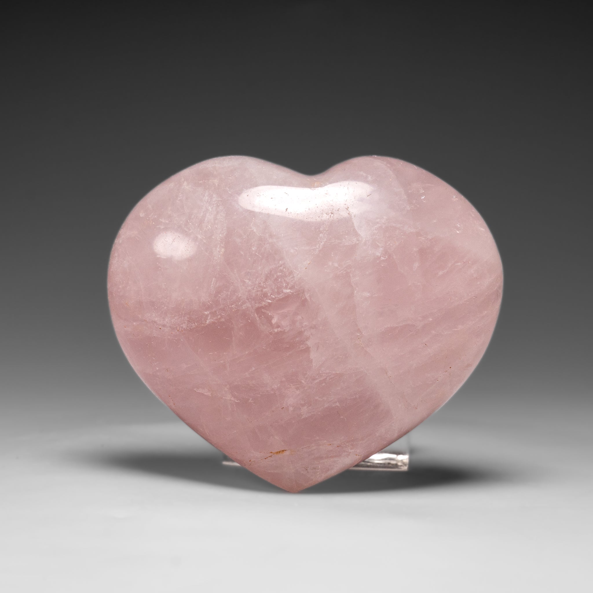 Genuine Polished Rose Quartz Heart from Brazil (262.8 grams) - Astro Gallery of Gems