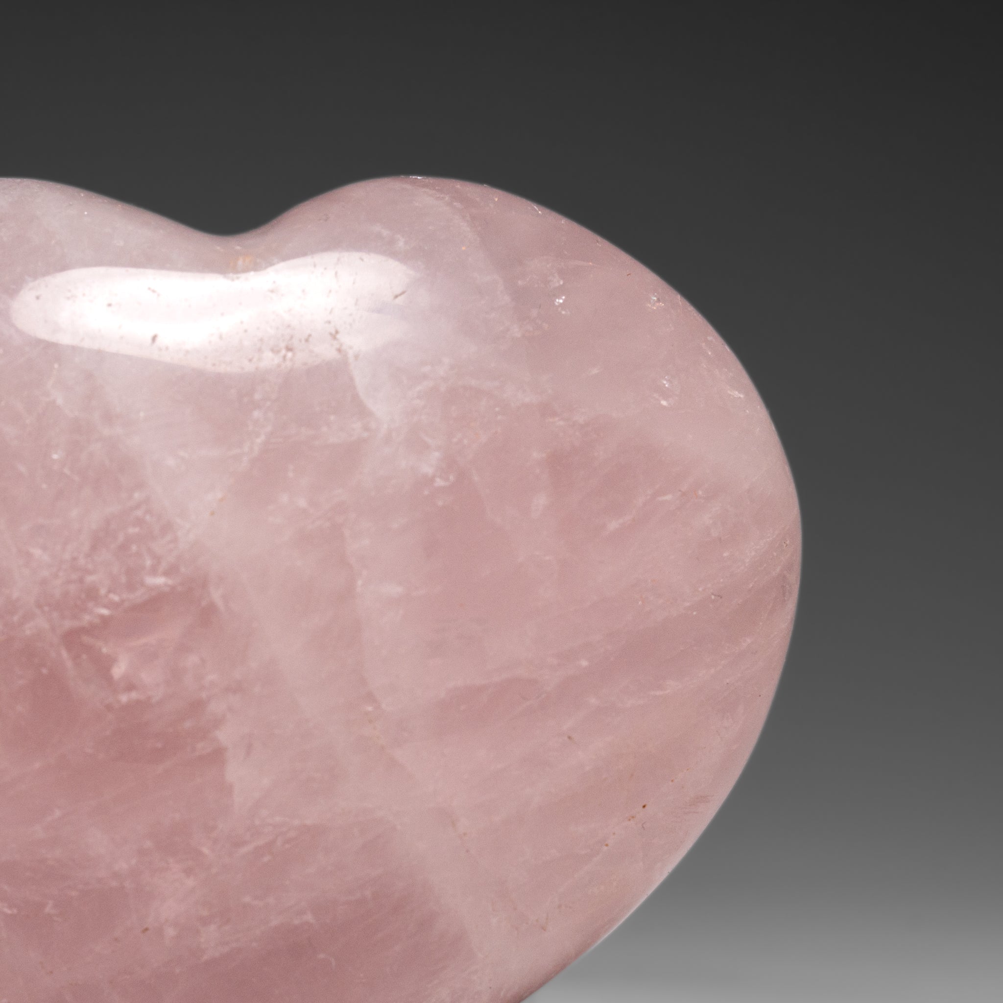 Genuine Polished Rose Quartz Heart from Brazil (262.8 grams) - Astro Gallery of Gems