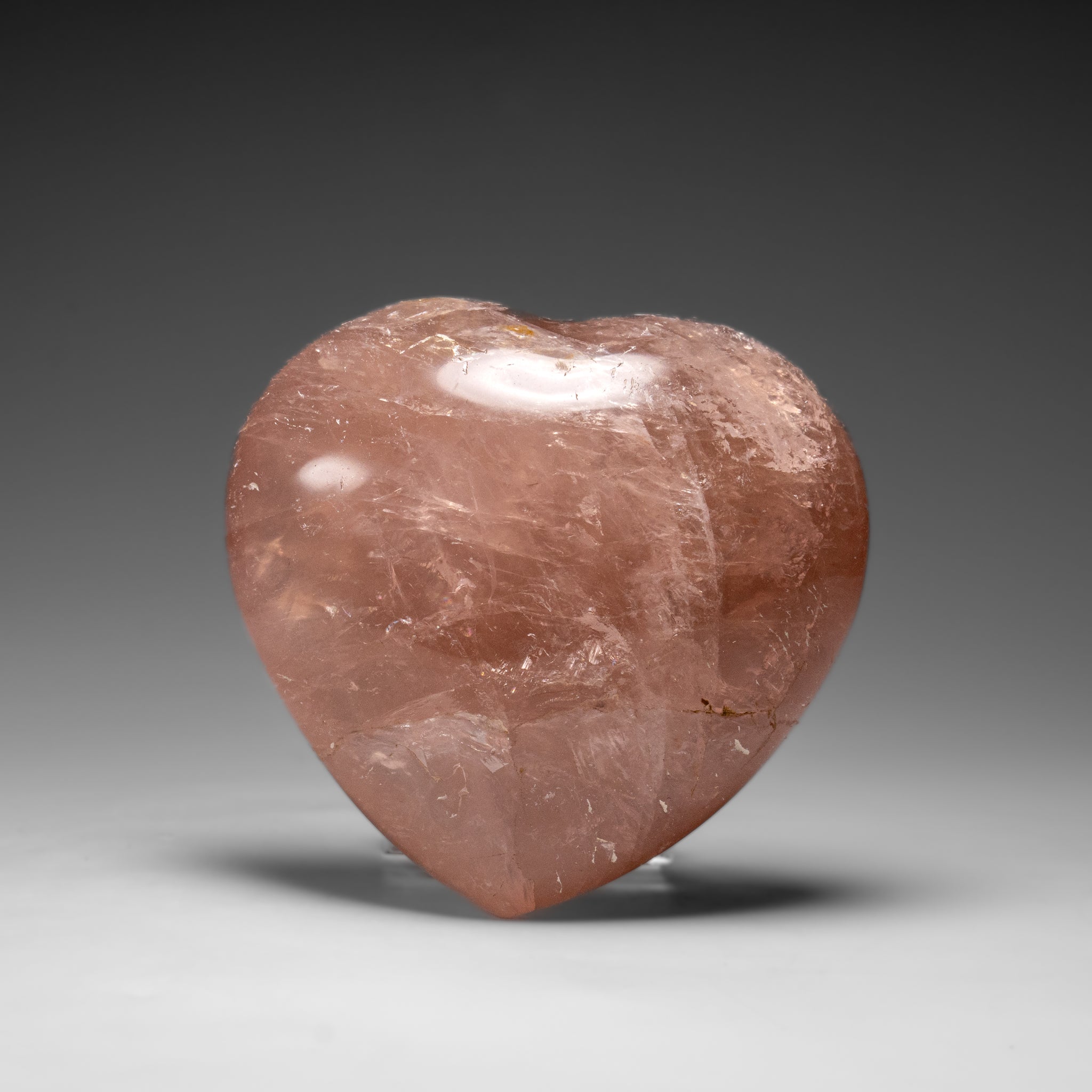 Genuine Polished Rose Quartz Heart from Brazil (365.1 grams) - Astro Gallery of Gems