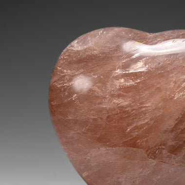 Genuine Polished Rose Quartz Heart from Brazil (365.1 grams) - Astro Gallery of Gems